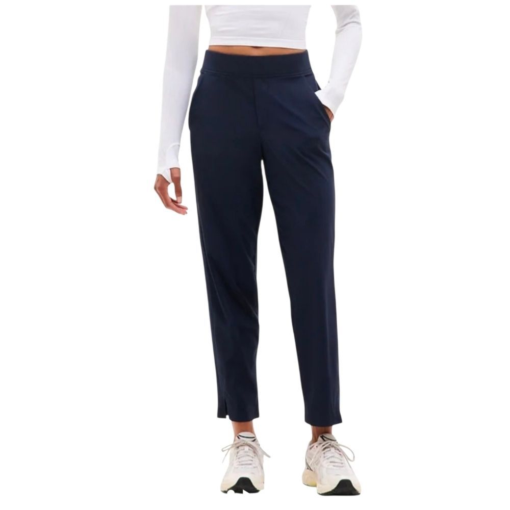 Athleta Brooklyn Mid Rise Ankle Pant Wrinkle-resistant Size 4 Blue